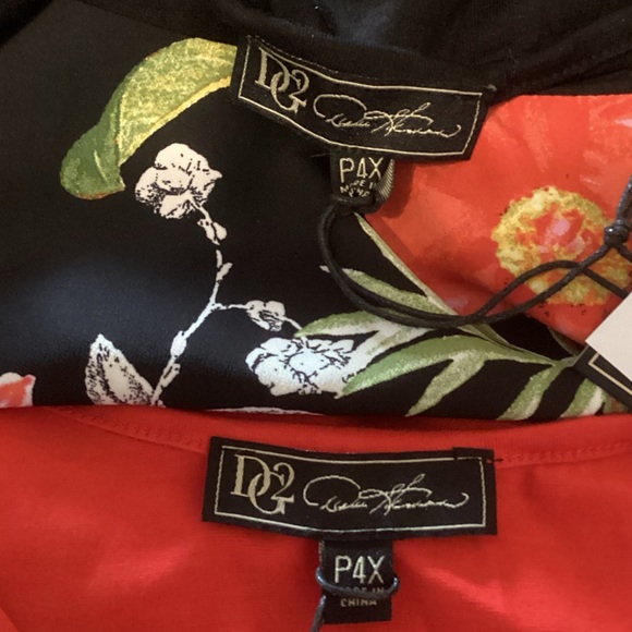 DG2 by Diane Gilman Floral Black Top - Picture 6 of 6